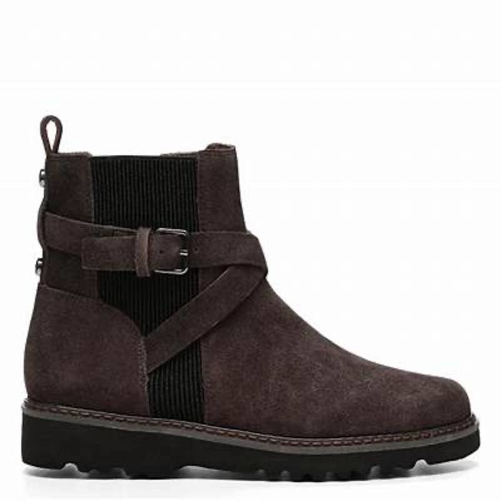 Donald Pliner NEW Captain Suede Dark Brown Chelsea Boots Size 7